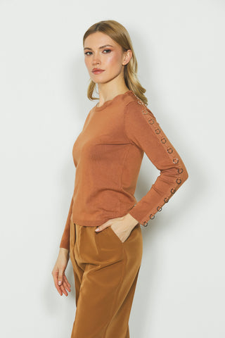 Maglia LAUREN manica lunga con dettaglio anelli
