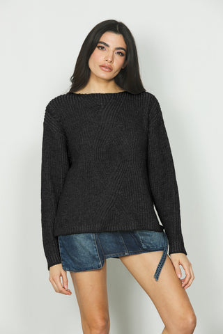 Maglia CAMARA manica lunga con lavorazione trecce più lurex