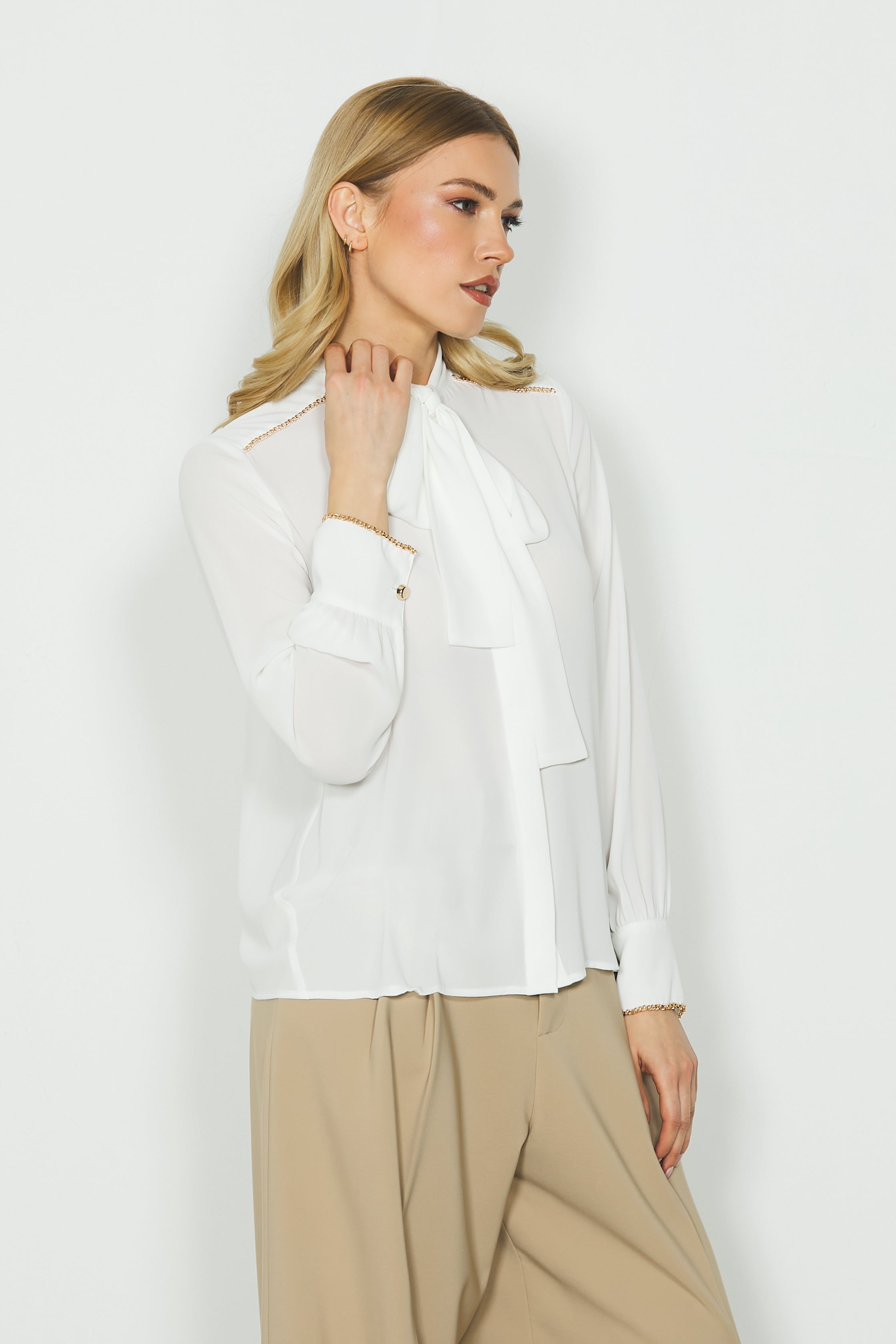 Camicia WITHNEY manica lunga con profili catena più fusciacca