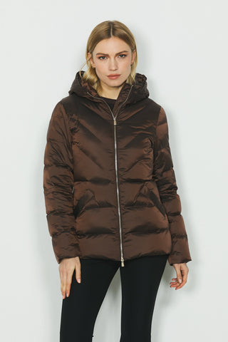 Piumino CADEN manica lunga con cappuccio più zip più tasche