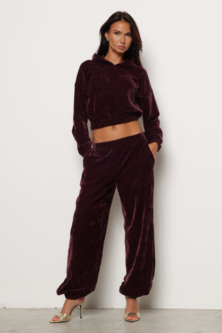 Felpa LUXY manica lunga Corta con Cappuccio più Ricamo Logo più Arricci Velluto