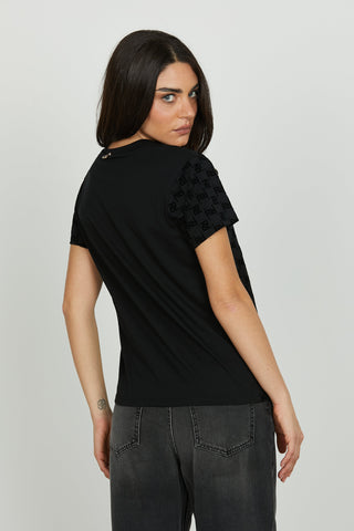 T-shirt FLOKKY mezza manicacon stampa flock logo