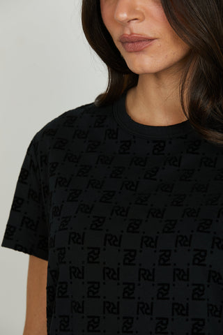T-shirt FLOKKY mezza manicacon stampa flock logo