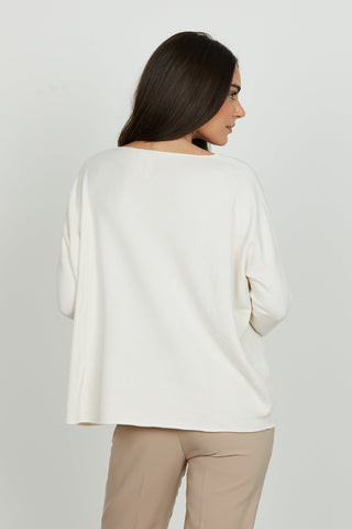 Maglia DAULAGI manica lunga scollo v asimmetrica