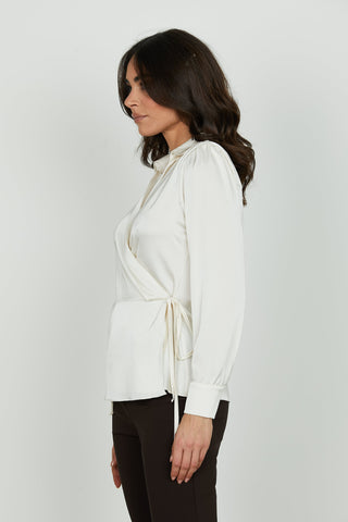 Blusa DUCA manica lunga scollo incrocio più laccetti