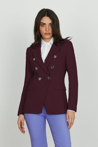 Giacca BELSA_LONG lunga manica lunga doppio petto con bottoni