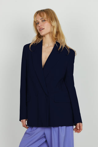 Giacca ZELINDA manica lunga doppio petto con tasche