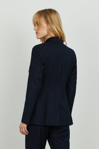 Giacca FUGAM lunga manica lunga doppio petto con patte gessato