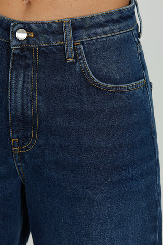 Panta CARLA_23_snz vita media 4 tasche baggy fit blue de