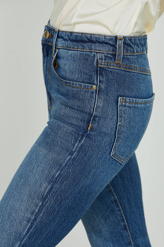 Panta SCHIFFERONE_201_snz v.media 5ts con spacco più lavaggio f.do denin blue