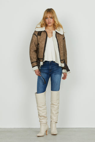 Panta CINDY_27 vita media 5 tasche cigarette fit denim blue