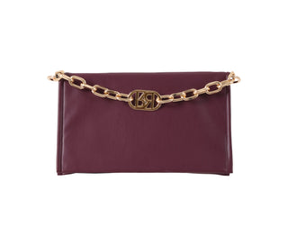 Borsa VIGNI busta con manico catena più tracolla più snap ecopelle