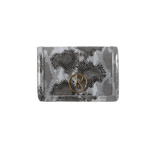 Borsa MARONTE con tracolla catena più logo f. Pitonata laminata