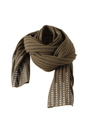 Sciarpa tropi con lavorazione coste più baguette