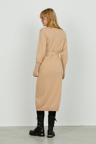 Abito HARPEN manica lunga midi con cintura