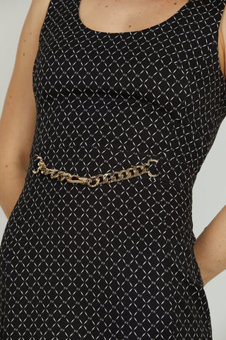 Abito YMARU midi s/m con catena più stampa logo all over