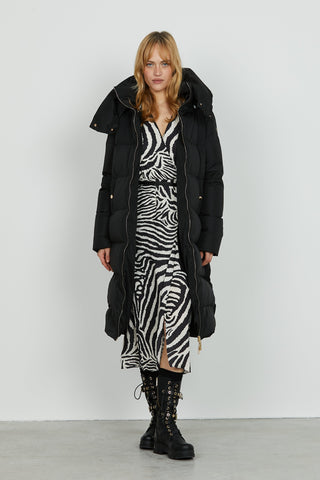 Abito DATUM midi manica lunga sc.incrocio più cintura più gonna portafoglio f.animalier