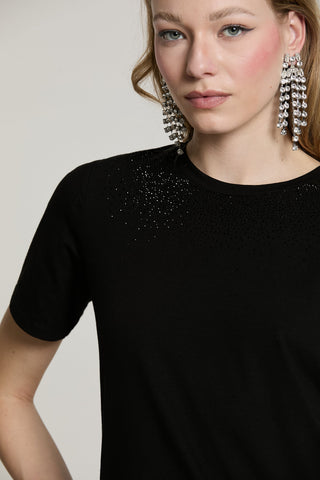 T-shirt DAVALOS mezza manica con strass