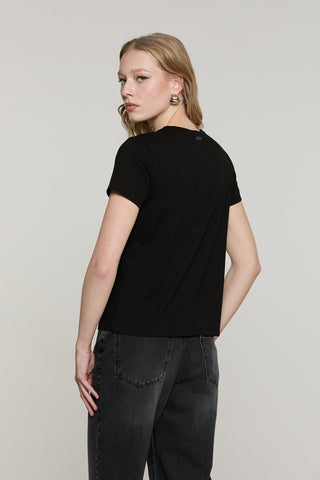 T-shirt NELDEL mezza manica con castoni più pietre