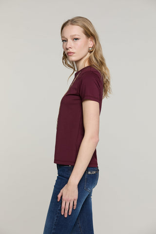 T-shirt MANETTE mezza manica con collana logo
