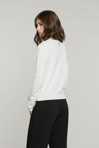 Maglia BROOKI manica lunga girocollo con baguette