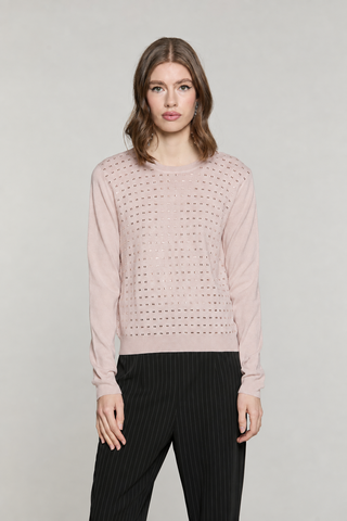 Maglia BROOKI manica lunga girocollo con baguette