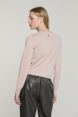 Cardigan FIORELLI manica lunga girocollo con baguette