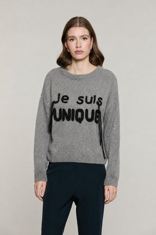 Maglia PINIA manica lunga con scritta ricamo