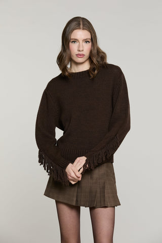 Maglia ZELLY manica lunga con frange