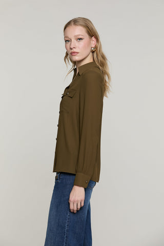 Camicia MOLINAX manica lunga scollo v con tasche più bottoni