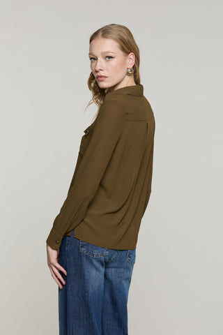 Camicia MOLINAX manica lunga scollo v con tasche più bottoni