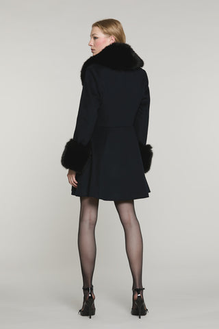 Cappotto PARK manica lunga con collo più polsi ecopelliccia staccabile con tasche svasato