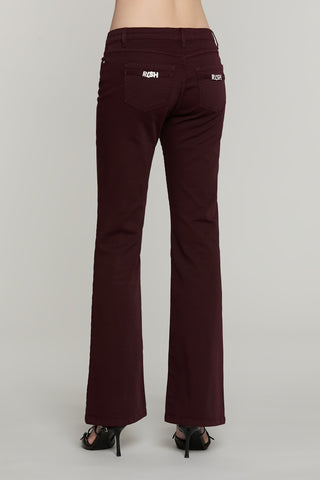 Panta SCHIFFER_COLOR v.media 5 ts flaire fit con logo strass tasche gabardine