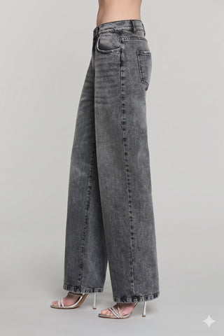 Panta GISELLE_GREY_SNZ vita media 5 ts loose fit denim