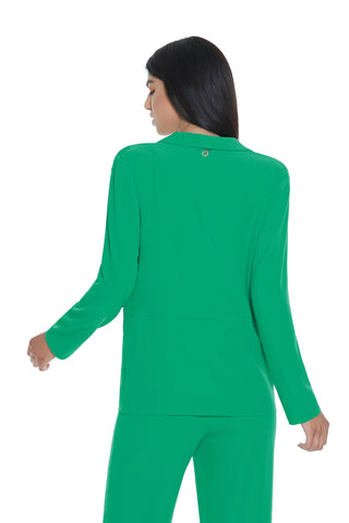 Giacca MINA manica lunga collo sciallato con gancio più patte