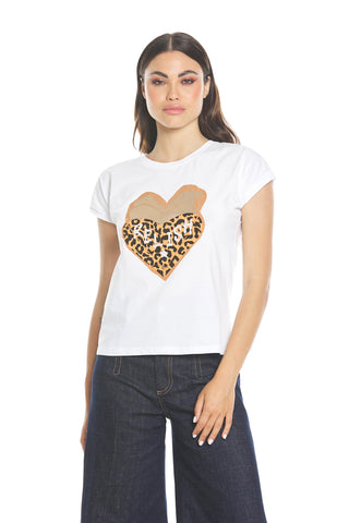 T-shirt APUST mezza manica con stampa cuore
