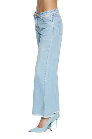 Panta ELLE_22a v.media 5tasche  con appl.gioiello più f.sfrang. straight fit d.blu