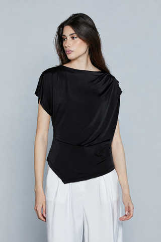 Blusa ARANUEZ M/M Aletta con Pieghe più Punta Asimmetrica