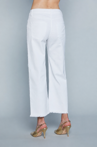 Pantalone VICL_F_Snz  Vita Alta Crop 5 Ts Sfrangiato