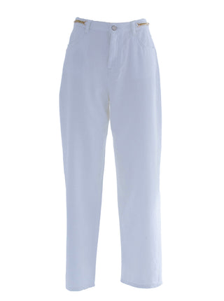 Pantalone CARLA_10 Vita Media con Catena Logo 5 Ts Baggy Fit Bull