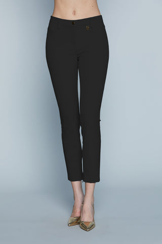 Pantalone NANDA_B Vita Alta Slim con Zip Fondo