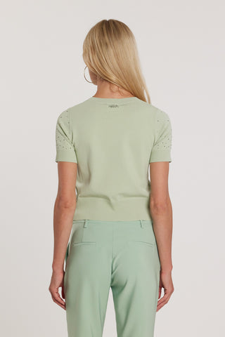 Maglia BLUNT maniche corte girocollo con applicazioni strass