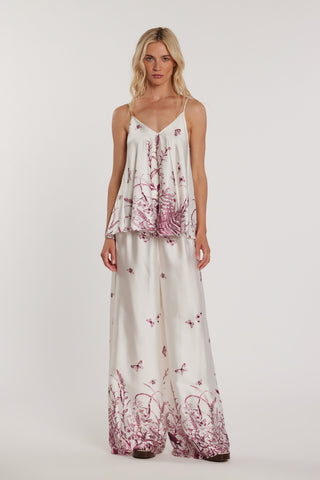 Top FEIG asimmetrico fantasia butterfly