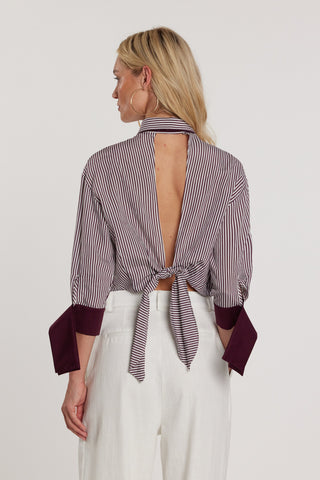 Camicia MAJADAR corta maniche tre quarti con polso volant più doppio colletto più apertura sulla schiena