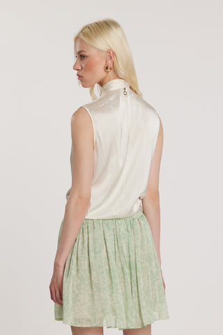 Blusa HAR smanicata con fusciacca più scollo incrocio più elastico sul fondo