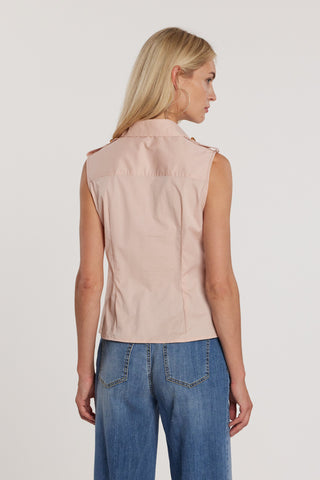 Camicia GORA smanicata con snap più alette più patte