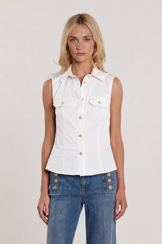 Camicia GORA smanicata con snap più alette più patte