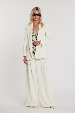 Giacca LASTY lunga maniche lunghe con un bottone e patte