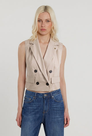 Gilet VITTORIANA doppia abbottonatura  più  patte gabardine