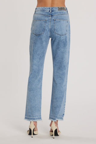Pantalone CINDY_28_SNZ vita media cinque tasche cigarette fit denim blu